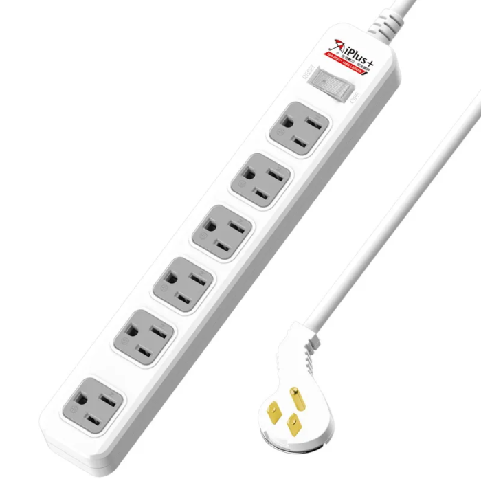 iPlus+保護傘 15A防突波 延長線 (3孔1切6座) PU-3165