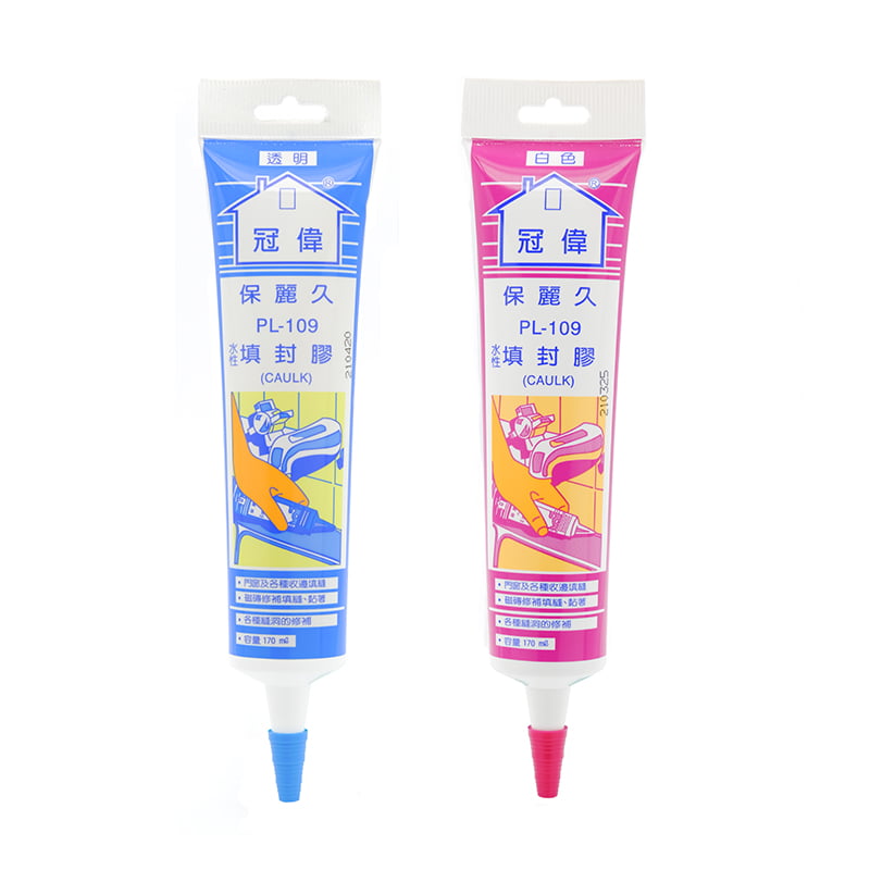冠偉 水性填縫劑 ( 透明/白色) 170ml
